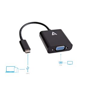 USB Type C To Vga Adapter Black