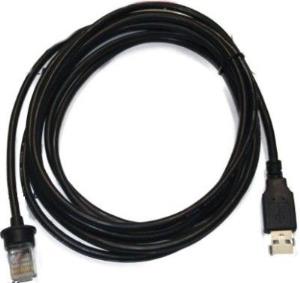 USB Cable 2.9m Coiled Black