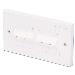 CAT6 Single Wall Plate With 2 Angled X Rj-45 Shuttered Socket Unshielded